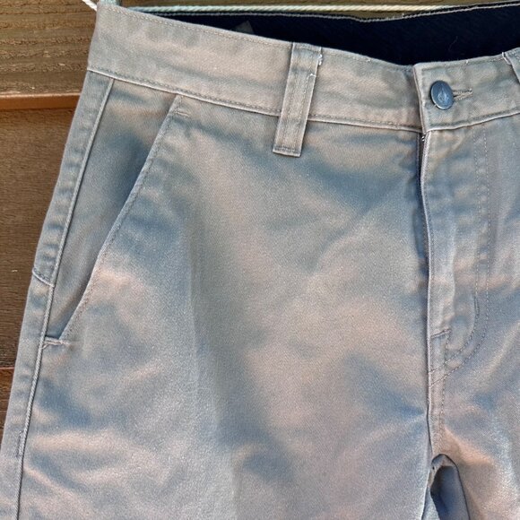 Volcom Mens Khaki Chino Pants Size 28 Slim Fit Casual Wear Cotton Blend - Picture 8 of 12